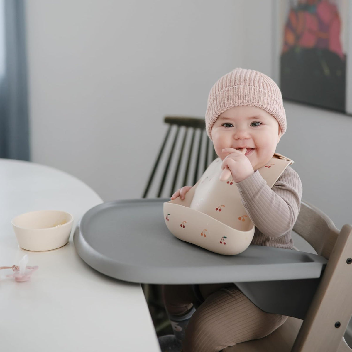 MUSHIE - Silicone Baby Bib | Cherries MUSHIE - Silicone Baby Bib | Cherries