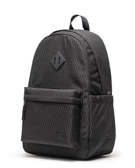 Herschel Heritage Backpack in Black Diamond/Black, 24L - additional angle