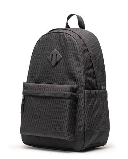 Herschel Heritage Backpack in Black Diamond/Black, 24L - additional angle