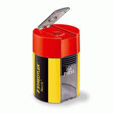 Staedtler Noris tub pencil sharpener yellow