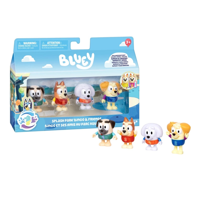 Bluey - Colour Change Splash Park Bingo & Friends 4-Pack S13 | 3Y+ Bluey - Colour Change Splash Park Bingo & Friends 4-Pack S13 | 3Y+