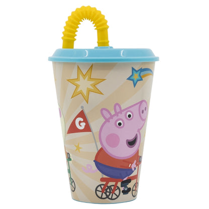Stor - Easy Sport Tumbler with Lid - 430ml | PEPPA PIG KINDNESS COUNTS