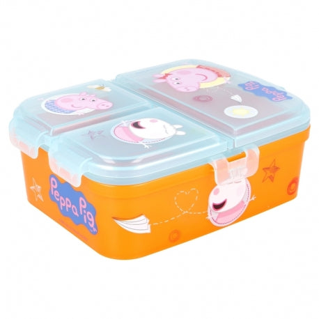 Stor - XL Multi compartment Sandwich Box | PEPPA PIG KINDNESS COUNTS Stor - XL Multi compartment Sandwich Box | PEPPA PIG KINDNESS COUNTS