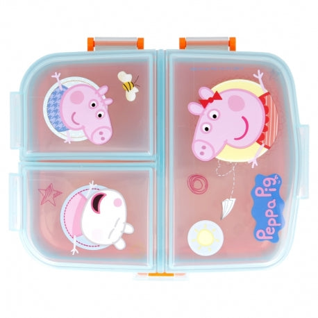 Stor - XL Multi compartment Sandwich Box | PEPPA PIG KINDNESS COUNTS Stor - XL Multi compartment Sandwich Box | PEPPA PIG KINDNESS COUNTS