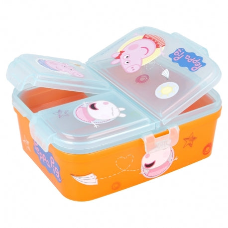 Stor - XL Multi compartment Sandwich Box | PEPPA PIG KINDNESS COUNTS Stor - XL Multi compartment Sandwich Box | PEPPA PIG KINDNESS COUNTS