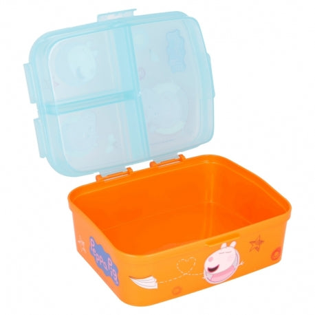 Stor - XL Multi compartment Sandwich Box | PEPPA PIG KINDNESS COUNTS Stor - XL Multi compartment Sandwich Box | PEPPA PIG KINDNESS COUNTS