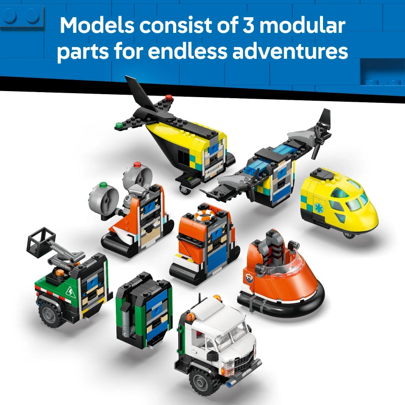 Lego - Airplane, Service Truck & Hovercraft Remix | 990 Pcs | 7Y+ Lego - Airplane, Service Truck & Hovercraft Remix | 990 Pcs | 7Y+