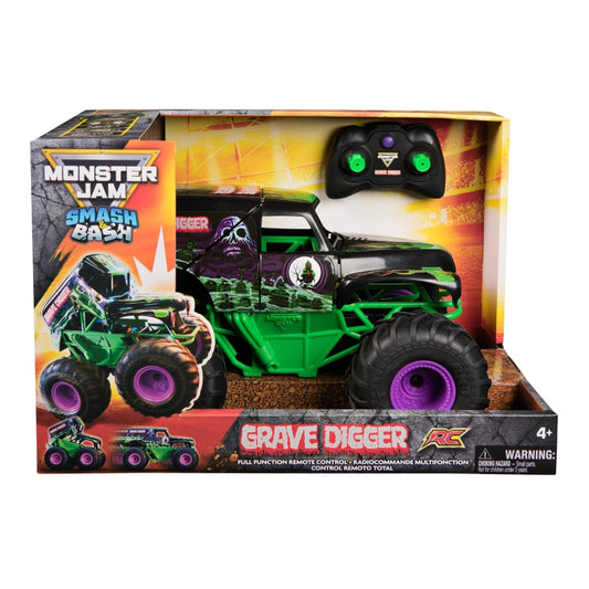Monster Jam - Smash & Bash 1:15 Scale RC Grave Digger Truck | 4Y+