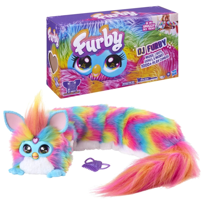 Furby - DJ Furby Interactive Toy, Rainbow | 6Y+ Furby - DJ Furby Interactive Toy, Rainbow | 6Y+