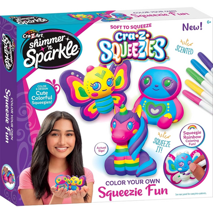 Cra-Z-Art - Shimmer 'n Sparkle Color Your Own Squeezie Fun | 6Y+