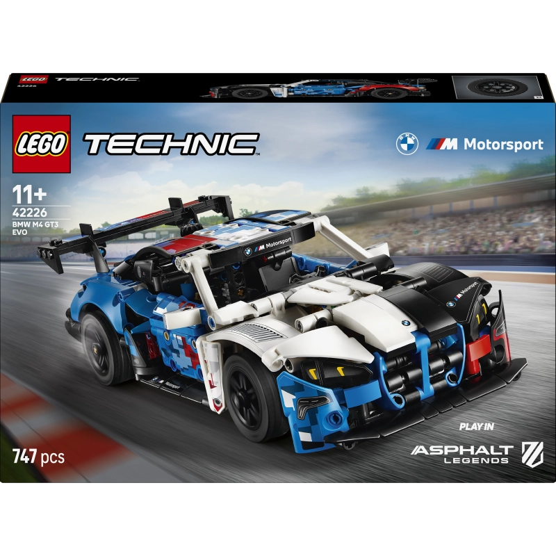 ليغو - سيارة سباق بي إم دبليو M4 GT3 EVO | 747 قطعة | 11 سنة فأكثر ليغو - سيارة سباق بي إم دبليو M4 GT3 EVO | 747 قطعة | 11 سنة فأكثر