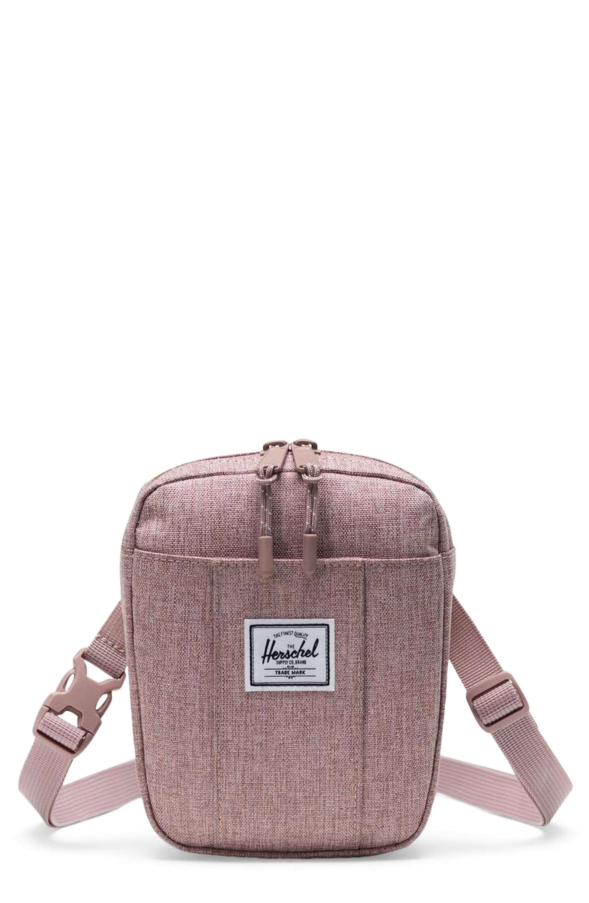 Herschel Cruz Crossbody Bag in Ash Rose Crosshatch, front view