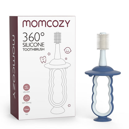 Momcozy - Kids Silicone Toothbrush | Blue