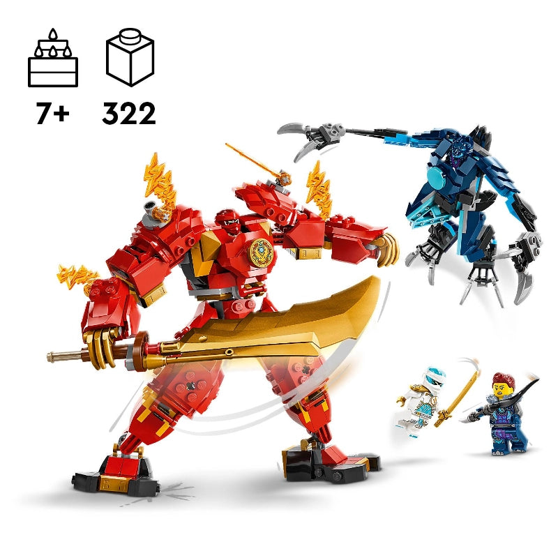 ليغو - روبوت كاي الناري العنصري | 322 قطعة | 7 سنوات فأكثر ليغو - روبوت كاي الناري العنصري | 322 قطعة | 7 سنوات فأكثر