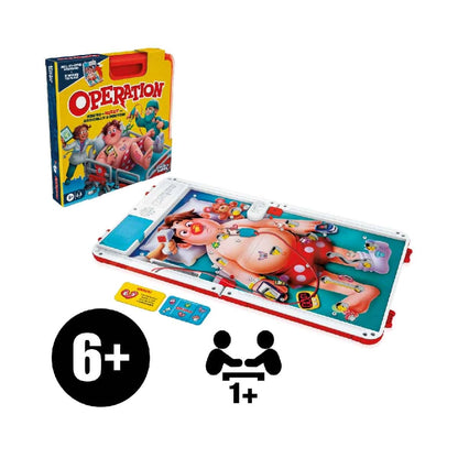 Hasbro Gaming - Operation Electronic Board Game in Carrying Case | 6Y+