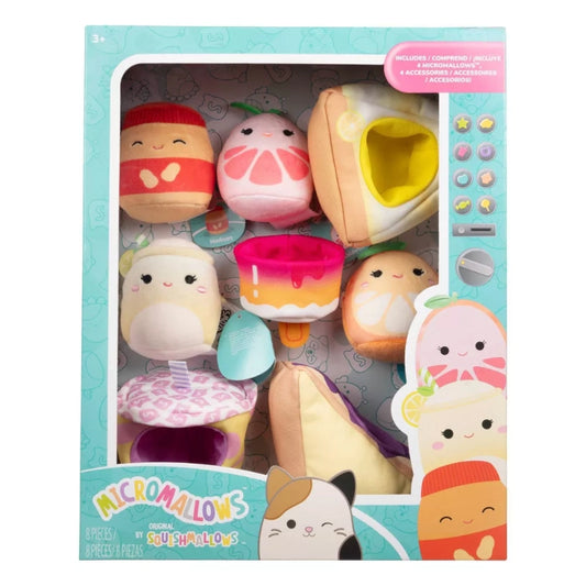 Micromallows - 2.5" Squishmallows Snack Machine Deluxe Plush Accessory Set | 3Y+