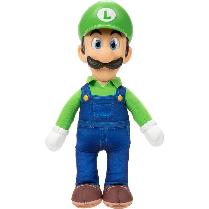 Nintendo - دمية سوبر ماريو المحشوة لويجي بحجم 15 بوصة | 3 سنوات فما فوق Nintendo - دمية سوبر ماريو المحشوة لويجي بحجم 15 بوصة | 3 سنوات فما فوق