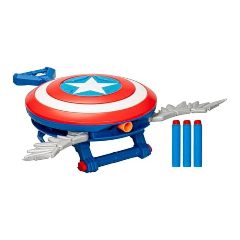 Marvel - Studios Captain America Brave New World Nerf Skyshot Blaster, Shield Roleplay Toy | 5Y+