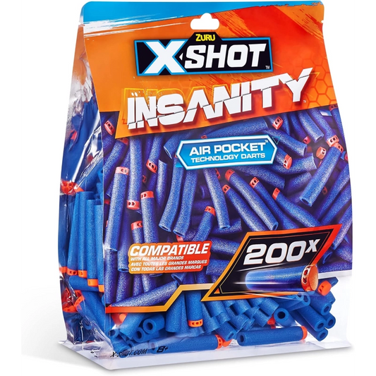 X-Shot - Insanity Refill Darts (200 Darts) | 8Y+
