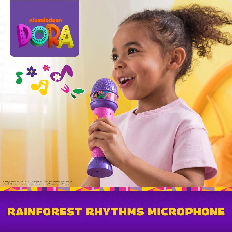 Dora - the Explorer Rainforest Rhythms Microphone (Bilingual) | 3Y+ Dora - the Explorer Rainforest Rhythms Microphone (Bilingual) | 3Y+