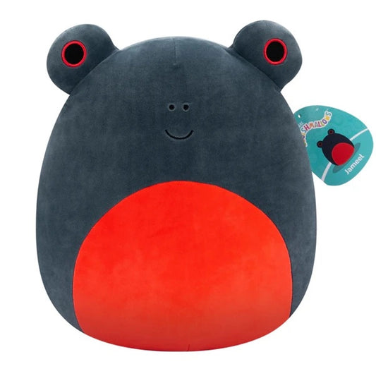 Squishmallows - Large Plush 14" Jameel the Dark Blue Frog with Red Belly and Eyes | 1-6Y