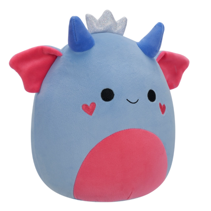 Squishmallows - Little Plush 5" King Kin the Blue and Pink Goblin with Silver Crown and Heart Cheeks | 1-6Y