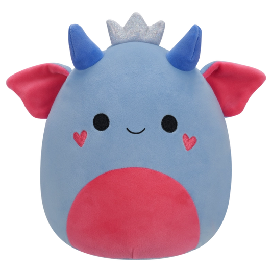Squishmallows - Little Plush 5" King Kin the Blue and Pink Goblin with Silver Crown and Heart Cheeks | 1-6Y