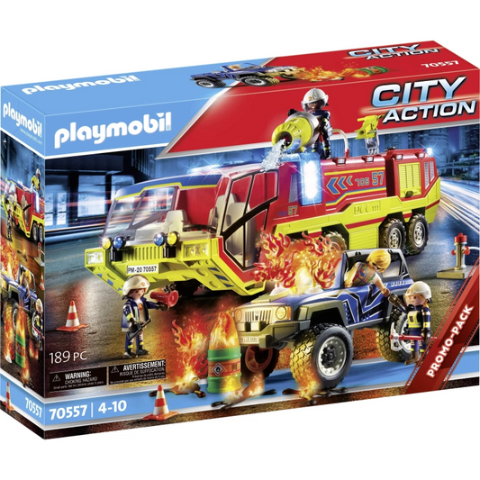 Playmobil - Fire Engine with Truck- 189 Pcs | 4Y+