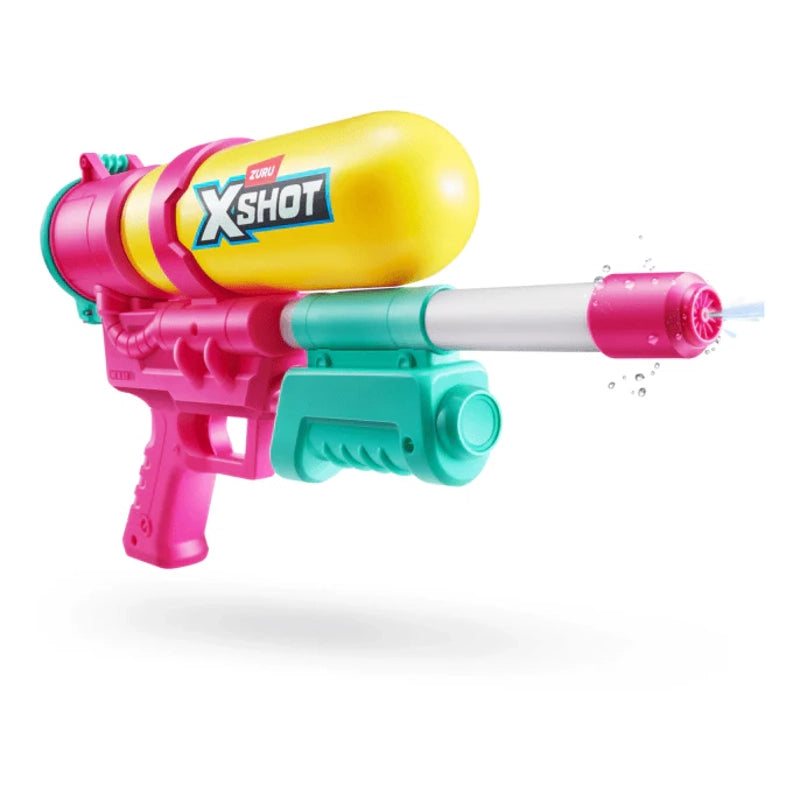 X-Shot - Water Fast Fill 80s Super Splash Water Blaster- Pink/Yellow | 6Y+