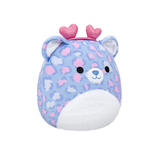 Squishmallows Little Plush 7.5" Noam the Purple Patterned Leopard with Pink Sparkle Heart Headband | 1-6Y — BambiniJO Jordan