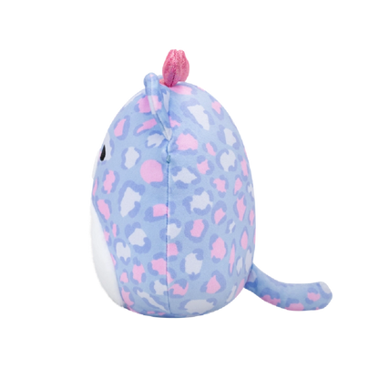 Squishmallows - Little Plush 7.5" Noam the Purple Patterned Leopard with Pink Sparkle Heart Headband | 1-6Y