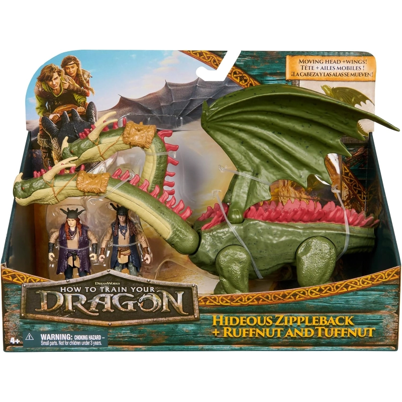 Dragons - Dragons How to Train Your Dragon, Hideous Zippleback, Ruffnut & Tuffnut, Viking Duo Action Figures | 4Y+ Dragons - Dragons How to Train Your Dragon, Hideous Zippleback, Ruffnut & Tuffnut, Viking Duo Action Figures | 4Y+