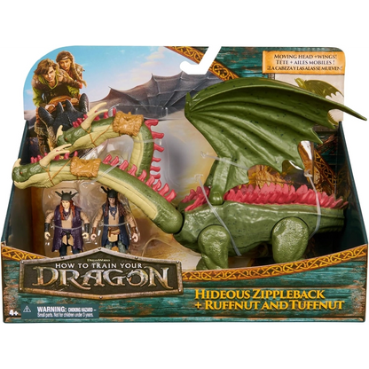 Dragons - Dragons How to Train Your Dragon, Hideous Zippleback, Ruffnut & Tuffnut, Viking Duo Action Figures | 4Y+