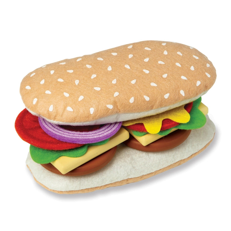 Melissa & Doug - Wooden Slice & Stack Sandwich Counter | 3Y+