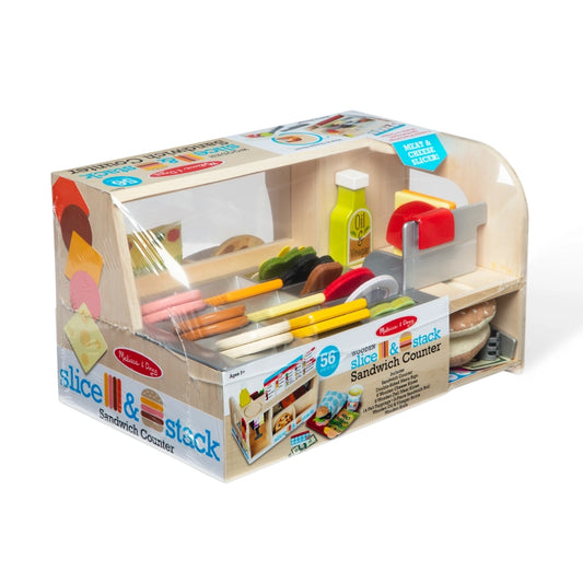 Melissa & Doug - Wooden Slice & Stack Sandwich Counter | 3Y+