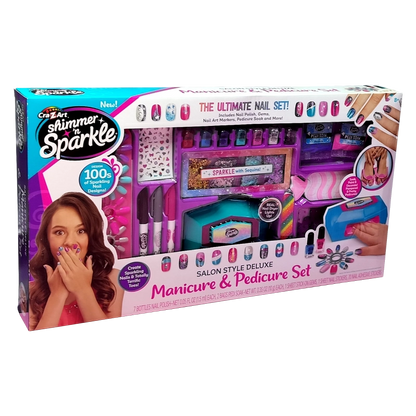 Cra-Z-Art - Shimmer 'n Sparkle Salon Style Deluxe Manicure & Pedicure Set | 8Y+