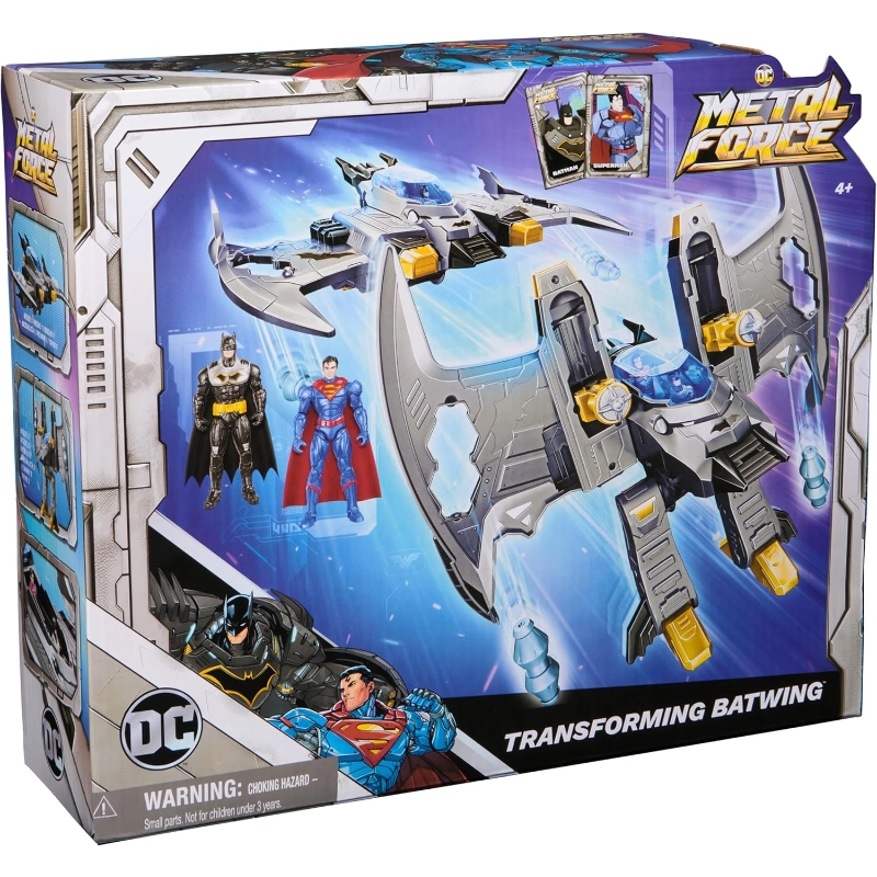 DC Universe - DC Comics, Metal Force Transforming Batwing, 2-in-1 Playset | 4Y+ DC Universe - DC Comics, Metal Force Transforming Batwing, 2-in-1 Playset | 4Y+