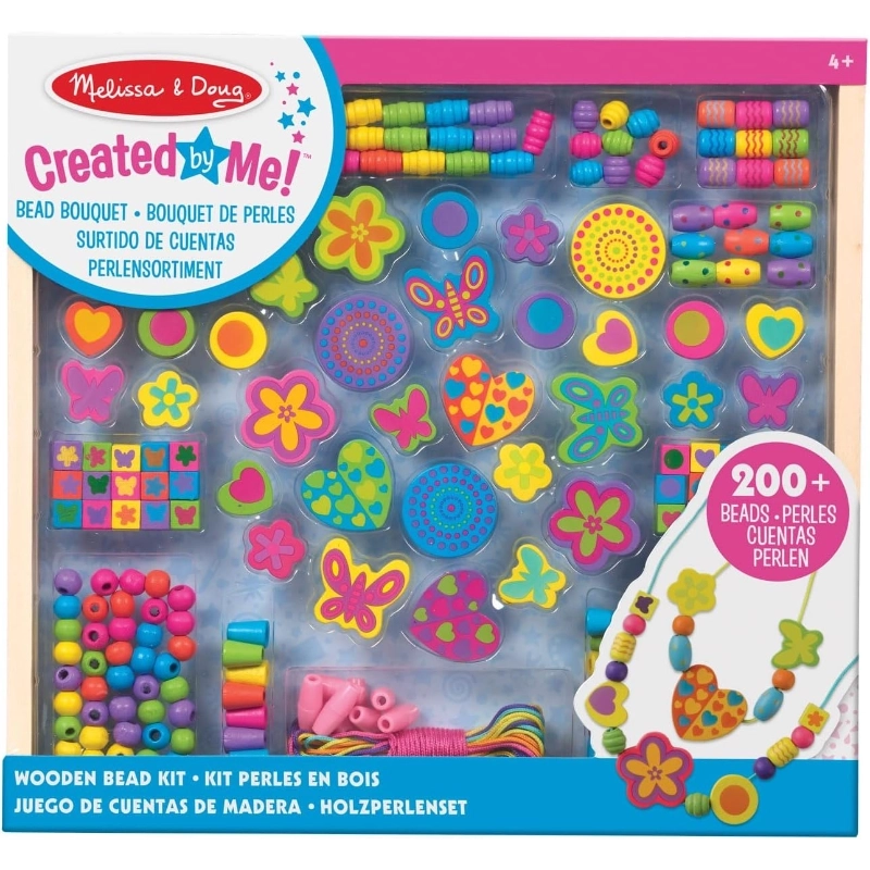 Melissa & Doug - Created by Me! Bead Bouquet Wooden Bead Kit | 4Y+