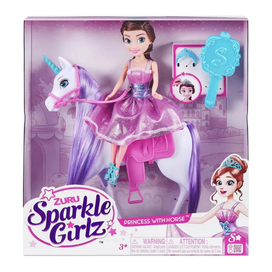 Sparkle Girlz - Dolls Playset- Doll & Horse-10.5" Princess with Horse | 3Y+
