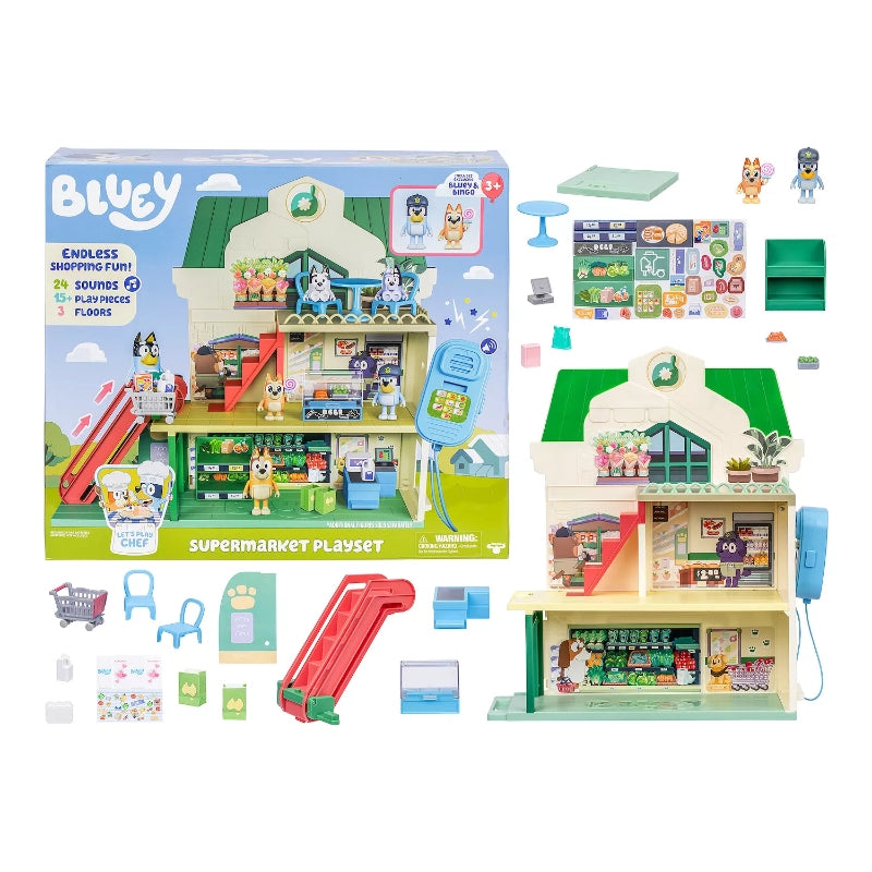 Bluey - مجموعة لعب السوبر ماركت الشيف دعنا نلعب S13 | 3 سنوات فما فوق Bluey - مجموعة لعب السوبر ماركت الشيف دعنا نلعب S13 | 3 سنوات فما فوق