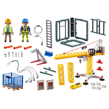 Playmobil - RC Crane with Building Section-80 Pcs | 5Y+