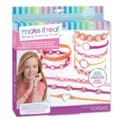 Make It Real - Macrame Friendship Bracelets- 114 Pcs | 8Y+