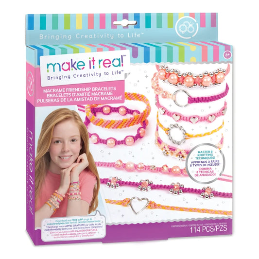 Make It Real - Macrame Friendship Bracelets- 114 Pcs | 8Y+