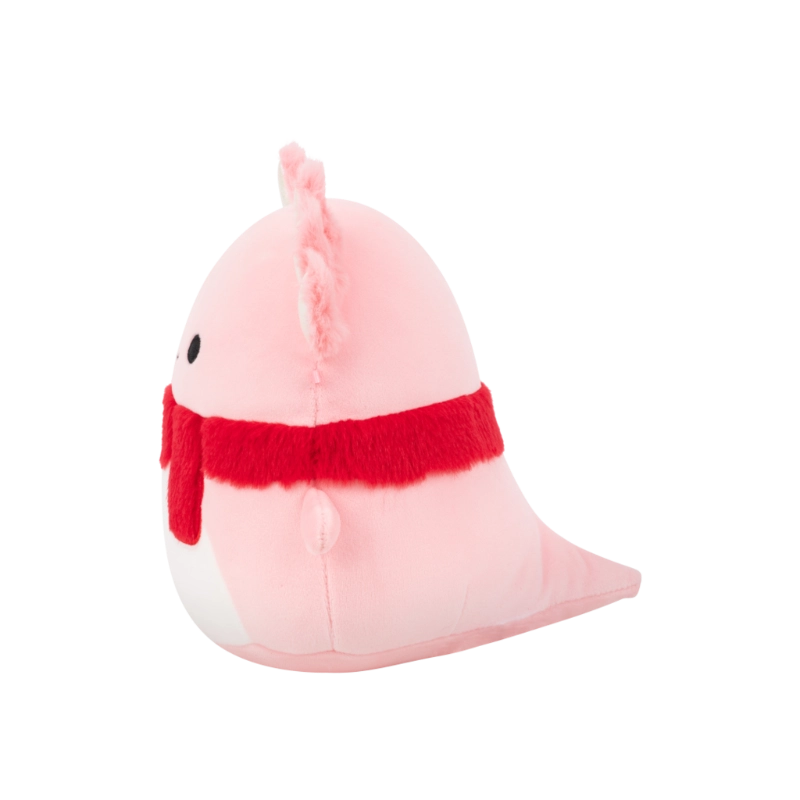 Squishmallows - Medium Plush 12" Archie the Dark Pink Axolotl with White Belly and Red Fuzzy Scarf | 1-6Y