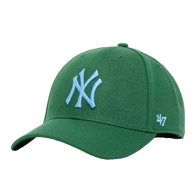 47 Brand New York Yankees MVP Snapback Cap Green - front view
