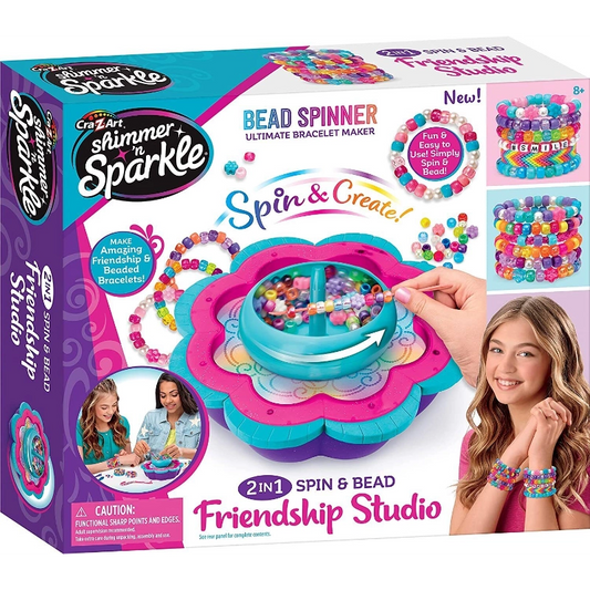 Cra-Z-Art - Shimmer 'n Sparkle 2-in-1 Spin & Bead Friendship Studio | 8Y+