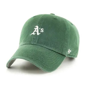 47 Brand Oakland Athletics Base Runner Clean Up Cap Dark Green - front view