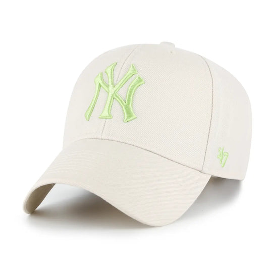 47 Brand New York Yankees MVP Snapback Cap Bone - front