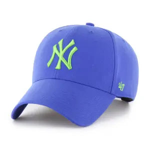 47 Brand New York Yankees MVP Snapback Cap Sonic Blue - front view