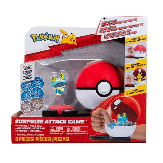 Pokemon - Surprise Attack Poke Ball Battle Game Single Pack- Froakie with Poke Ball | 4Y+